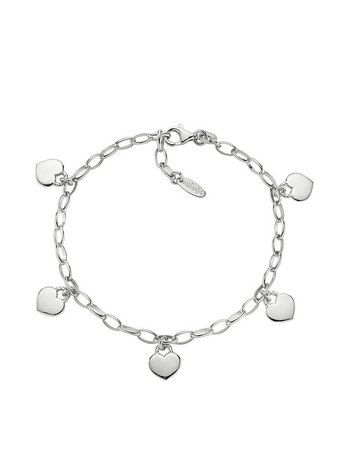 AMEN AMORE Pulsera de plata con corazoncitos. rodio - Pulseras