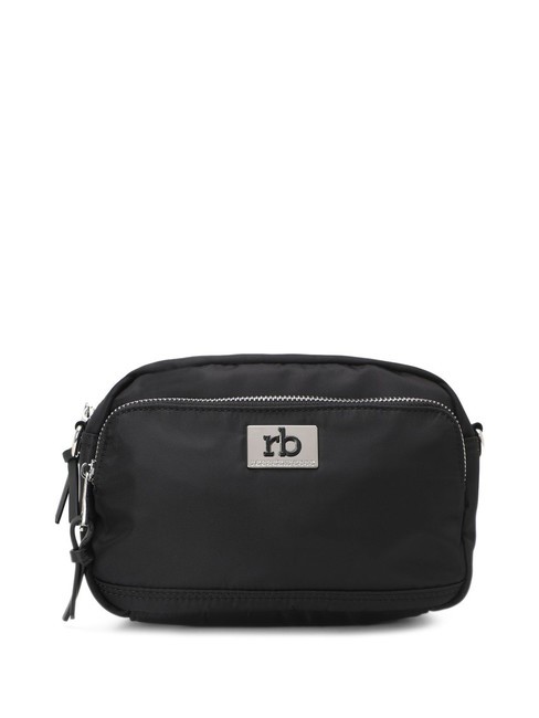 ROCCOBAROCCO GLORIA Bolso bandolera con bolsillo negro - Bolsos Mujer