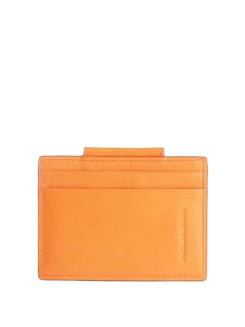 PIQUADRO URBAN  Tarjetero de piel NARANJA - Carteras Hombre