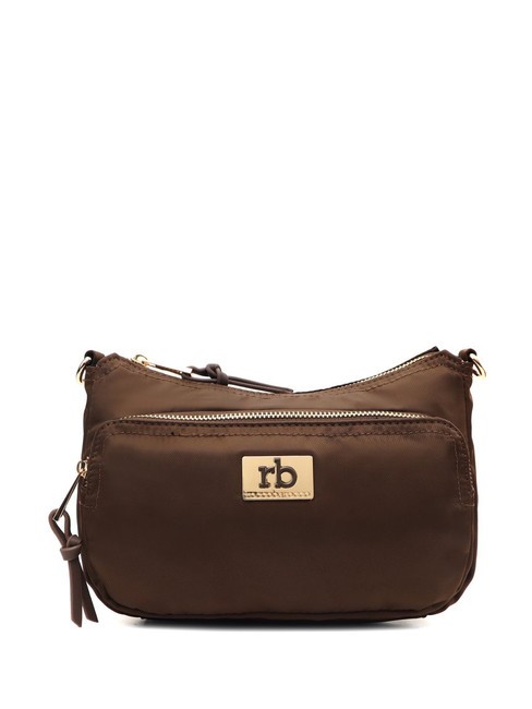 ROCCOBAROCCO GLORIA Bolso bandolera con bolsillo marron oscuro - Bolsos Mujer