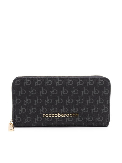 ROCCOBAROCCO DEVA Cartera grande con cremallera alrededor negro - Carteras Mujer