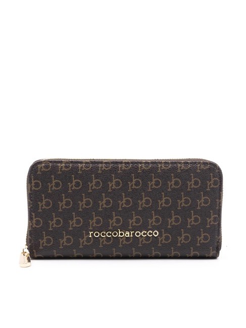 ROCCOBAROCCO DEVA Cartera grande con cremallera alrededor chocolate - Carteras Mujer