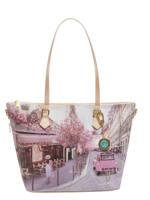 YNOT YESBAG Bolso shopping con bandolera café parisino - Bolsos Mujer