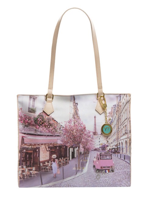 YNOT YESBAG Bolsa de compras cuadrada café parisino - Bolsos Mujer