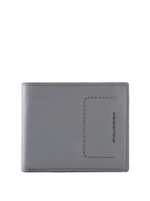 PIQUADRO DAVID  Cartera de cuero GRIS - Carteras Hombre