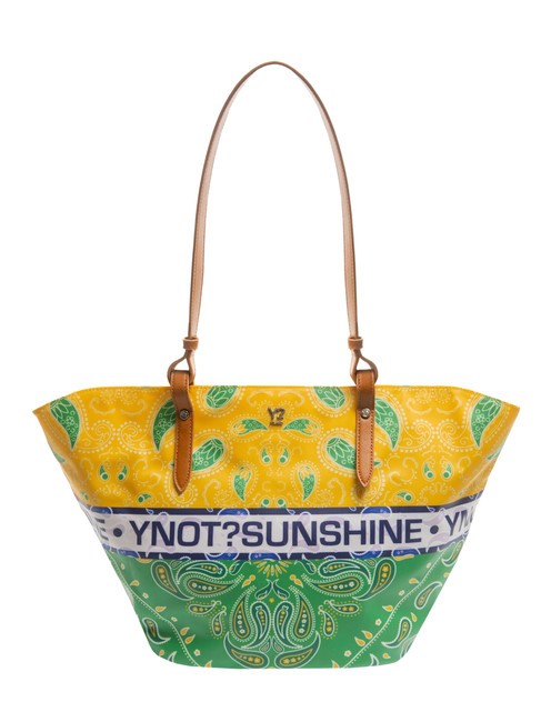 YNOT BANDANAS Bolso shopping de playa mediano verde - Bolsos Mujer