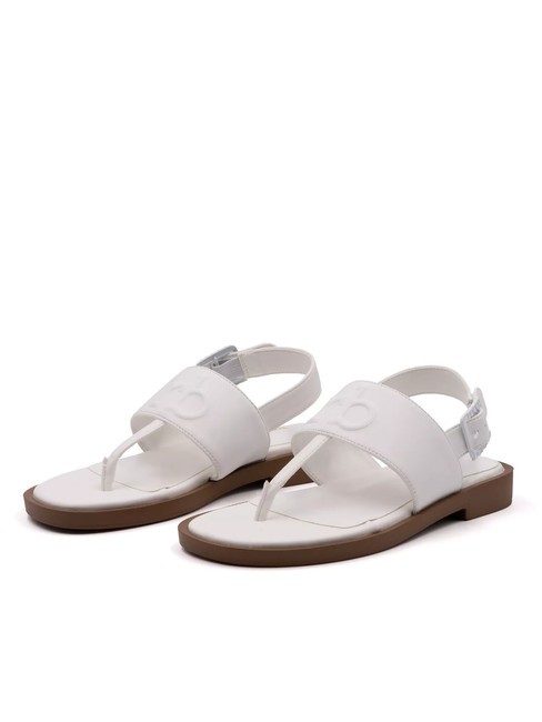 ROCCOBAROCCO RB Sandalia tipo chancla con tira trasera blanco - Zapatos Mujer