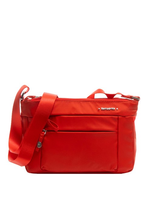 SAMSONITE MOVE 4.0 Bolso bandolera pequeño con 3 cremalleras FLAMERED - Bolsos Mujer