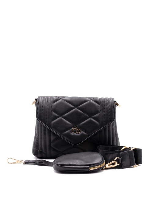 ROCCOBAROCCO GLAM Bolso bandolera con bolsita negro - Bolsos Mujer