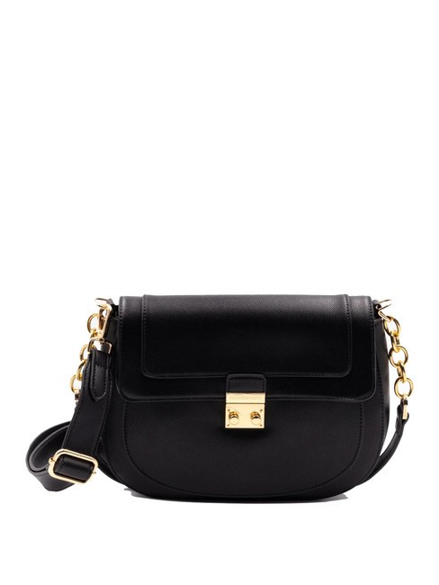 ROCCOBAROCCO GLAM Bolso bandolera con solapa negro - Bolsos Mujer