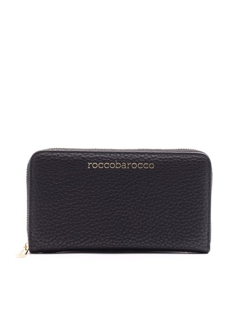 ROCCOBAROCCO ARIA Cartera grande con cremallera alrededor negro - Carteras Mujer