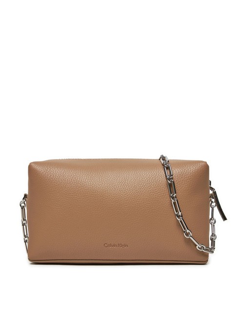 CALVIN KLEIN CK PLAQUE Bolso de hombro mini con cadena ánfora - Bolsos Mujer