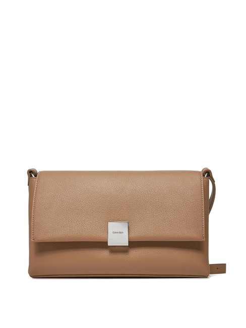 CALVIN KLEIN CK PLAQUE Bolso bandolera mediano ánfora - Bolsos Mujer