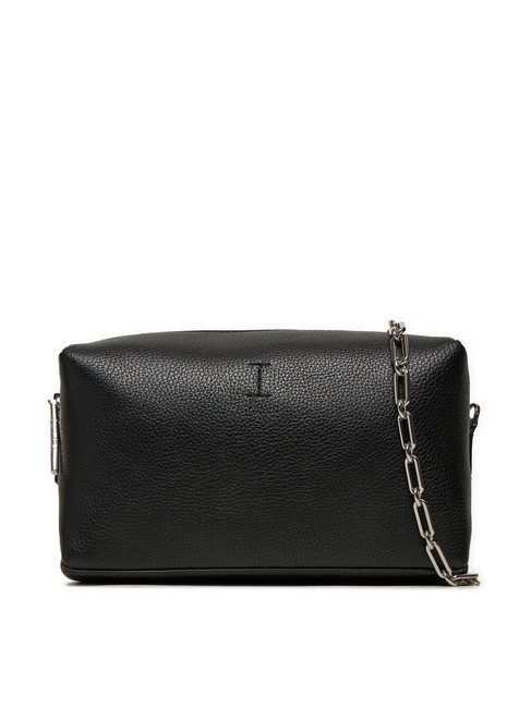 CALVIN KLEIN CK PLAQUE Bolso de hombro mini con cadena pvh negro - Bolsos Mujer