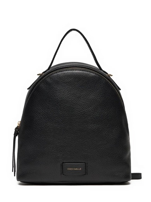 COCCINELLE VOILE Mochila redonda de piel texturizada negro - Bolsos Mujer