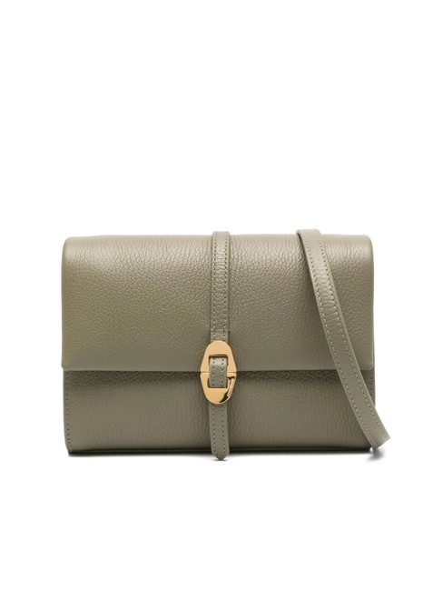 COCCINELLE DORIAN Mini bolso bandolera de piel martillada verde laurel - Bolsos Mujer