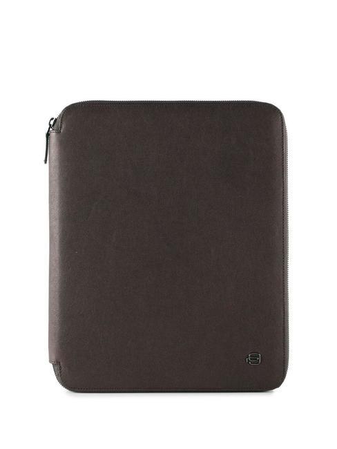 PIQUADRO BLACK SQUARE Portapapeles A4 de piel MORO - Fundas para tablet & Organizer