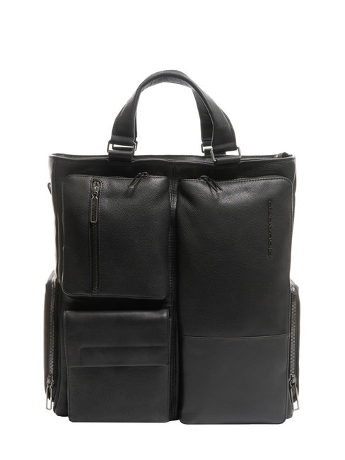 PIQUADRO RONNIE Porta PC de cuero Bora negro - Bolsos Mujer