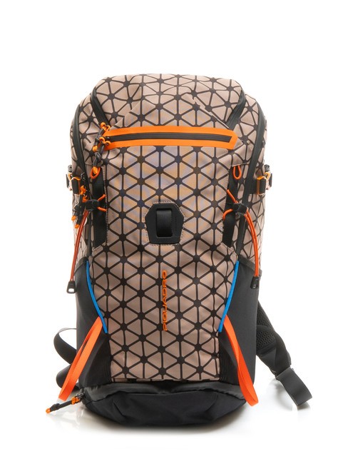 PIQUADRO CORNO ALLE SCALE 2  Mochila de senderismo beige/estampado hexagonal - Mochilas para portátil