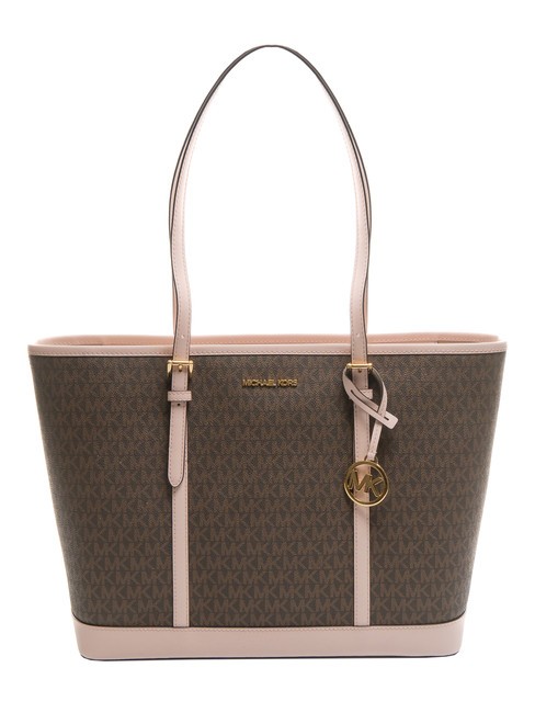 MICHAEL KORS JET SET TRAVEL Monogram Comprador de hombro rubor en polvo - Bolsos Mujer