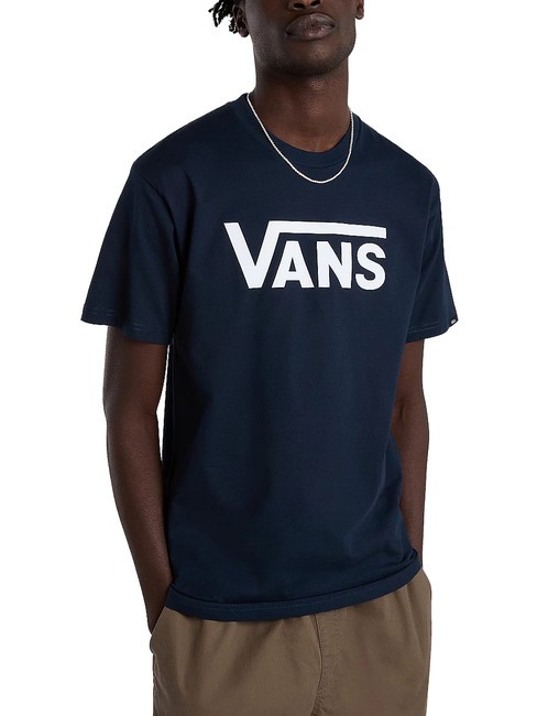 VANS CLASSIC Camiseta de algodón de manga corta azul marino/blanco - camiseta