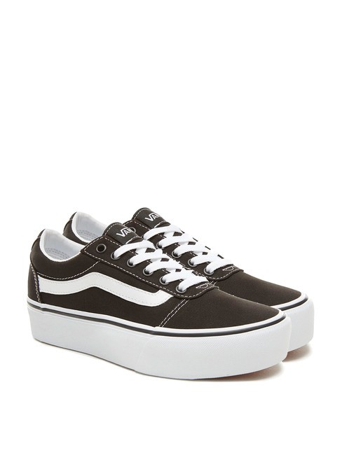 VANS WARD PLATFORM Zapatillas altas blanco negro - Zapatos Mujer