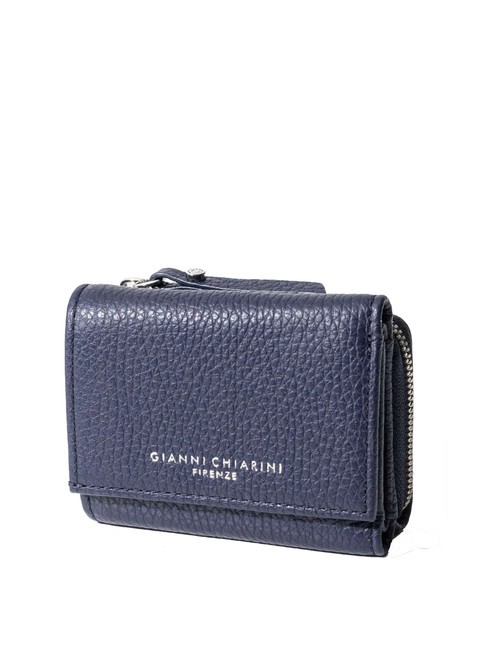 GIANNI CHIARINI WALLETS GRAIN Cartera pequeña de piel granulada AZUL - Carteras Mujer