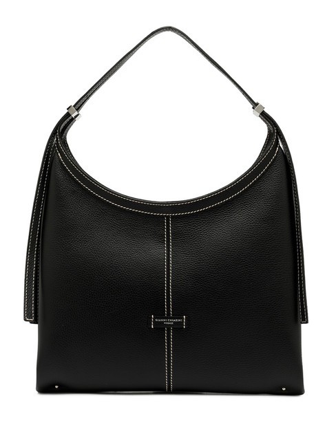 GIANNI CHIARINI NORMA Bolso hobo de piel al hombro negro - Bolsos Mujer