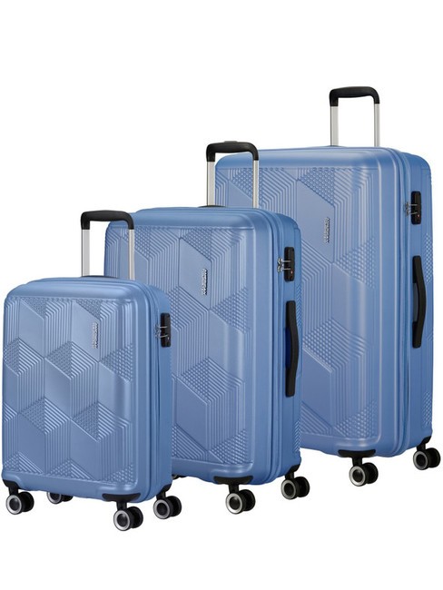 AMERICAN TOURISTER SUNCHASER Set Cabina + Trolley Mediano + Grande azul tranquilo - Set Trolley