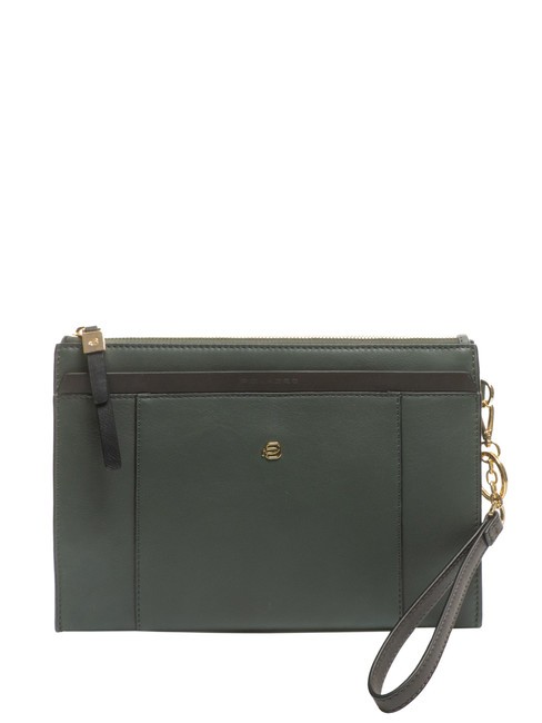 PIQUADRO CIRCLE  Bolso de mano para iPad Mini de piel verde/verde - Bolsos Mujer