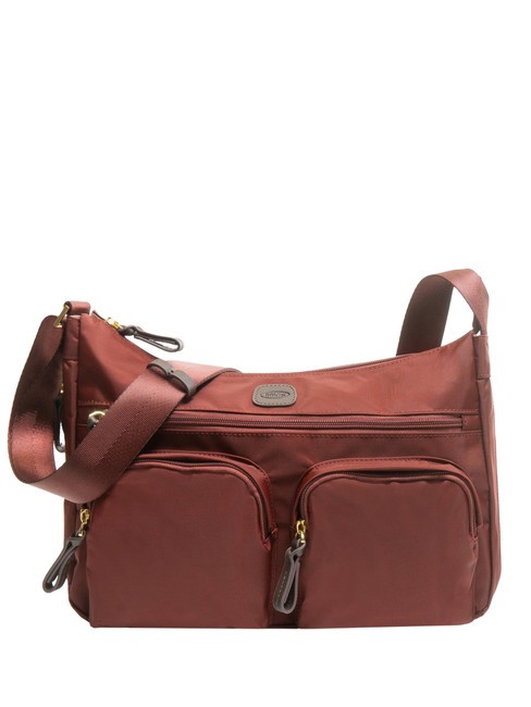 BRIC’S X-BAG Bolso bandolera, expandible borgoña - Bolsos Mujer