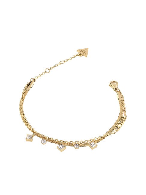 GUESS PERFECT LIAISON Pulsera doble con charms oro amarillo/blanco - Pulseras