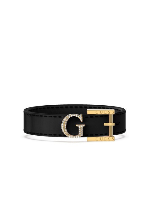 GUESS G KELLY Pulsera de cuero oro amarillo/negro - Pulseras