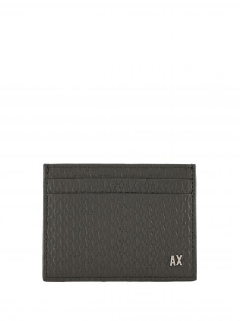 ARMANI EXCHANGE A|X Business Tarjetero de piel sombra oscura - Carteras Hombre