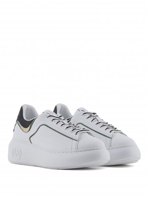 ARMANI EXCHANGE A|X Runner Zapatillas de piel ajenjo+op.blanco - Zapatos Mujer