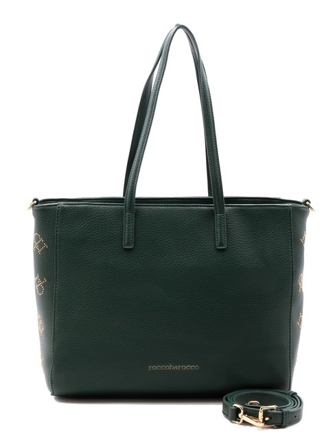 ROCCOBAROCCO LOLA Bolso shopping con tachuelas verde - Bolsos Mujer