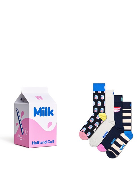 HAPPY SOCKS MILK CARTON Set de regalo de 4 pares de calcetines. blanco - Calcetines unisex