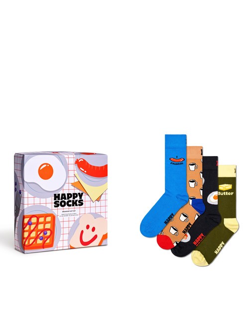 HAPPY SOCKS BREAKFAST Set de regalo de 4 pares de calcetines. azul - Calcetines unisex