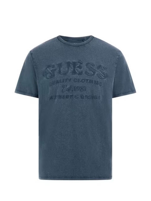 GUESS EMBROIDERY  Camiseta de algodón costa sur azul mul - camiseta