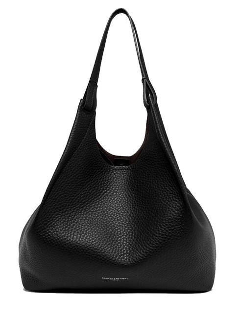 GIANNI CHIARINI DUA Bolso bandolera grande de piel naturaleza negra - Bolsos Mujer