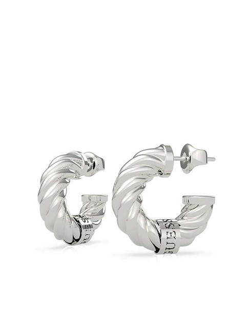 GUESS LET S GET LOUD Pendientes de aro Torchon SILVER - Pendientes