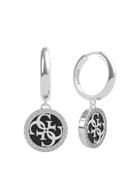 GUESS GOLDEN HOUR Pendientes de aro con colgante SILVER - Pendientes