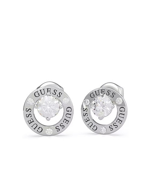 GUESS ALL AROUND YOU Pendientes con cristales SILVER - Pendientes