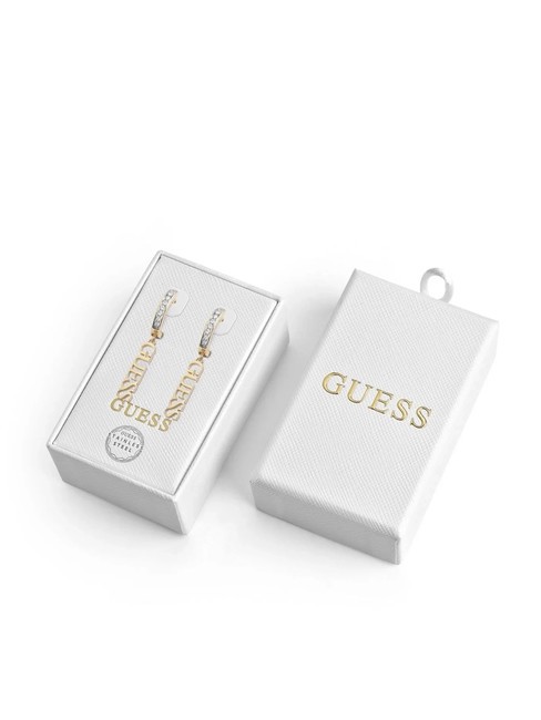 GUESS TOC Pendientes con colgante con logo oro amarillo/transparente - Pendientes