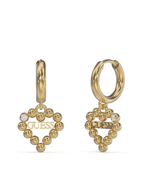 GUESS HUGGIE ME Pendientes con colgante con logo oro amarillo - Pendientes