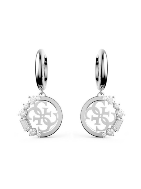 GUESS PURE LIGHT Pendientes colgantes con logo SILVER - Pendientes