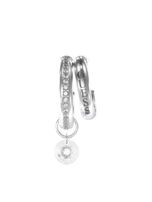 GUESS CRAZY EARRINGS Pendiente tipo earcuff individual colgante SILVER - Pendientes