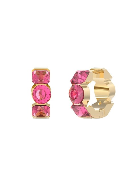 GUESS CRAZY EARRINGS Pendientes geométricos oro amarillo/fucsia - Pendientes