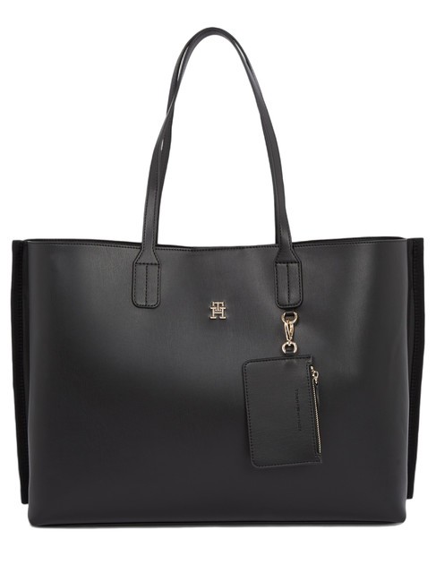 TOMMY HILFIGER TH DISTINCT Bolso shopping al hombro negro - Bolsos Mujer