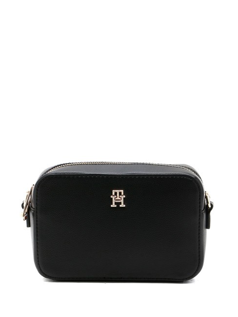 TOMMY HILFIGER TH SOFT LOGO Mini bolso de hombro negro - Bolsos Mujer